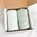 Buddha Bath Extra Long Exfoliating Shower Towel Washcloth (Medium Exfoliate) - Silver Blue & White - (2 Pack)