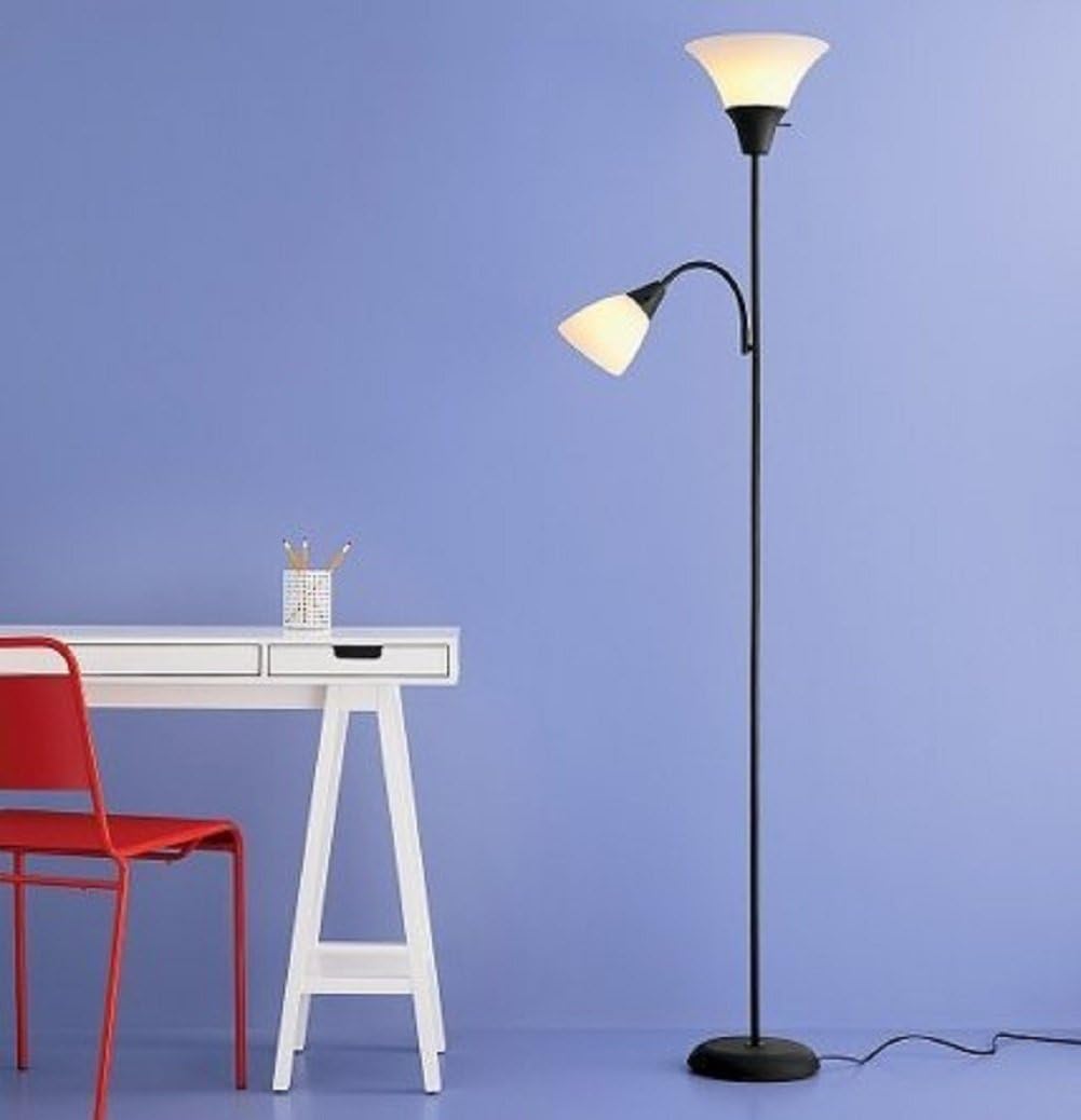 torchiere floor lamp with task light