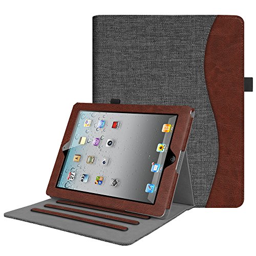 Fintie iPad 2/3/4 Case [Corner Protection] - [Multi-Angle Viewing] Folio Smart Stand Cover with Pocket, Auto Sleep / Wake for Apple iPad 2, iPad 3 & iPad 4th Gen with Retina Display, Denim Charcoal