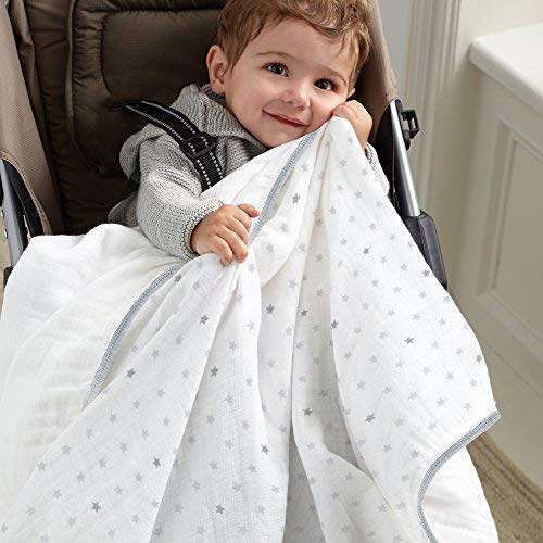 Aden by aden + anais Stroller Blanket, 100 Cotton Muslin, 2 Layer