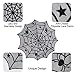 N&T NIETING 40-Inch Round Black Lace Spider Web Table Topper Cloth,Black Spider Web Table Topper Cloth for Christmas, Halloween, Dinner Parties Scary Movie Nights
