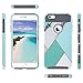 iPhone 6s Case, iPhone 6 Case Mint, ULAK Colorful Series Slim Hybrid Dual Layer Scratch Resistant Hard Back Cover Shock Absorbent TPU Bumper Case for Apple iPhone 6/6s 4.7 inch(Mint Geometric Marble)