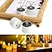 ZNYCYE 10 Pack Solar Tea Lights, Solar Powered Tealights Outdoor Indoor for Lanterns Window Camping Emergency Home Decor（Warm White）