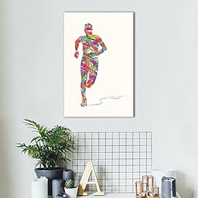 Sports Theme Abstract Colorful Running Man