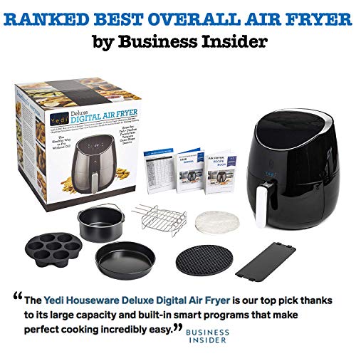 Yedi Total Package Air Fryer XL, 5.8 Quart, Deluxe Accessory Kit, Recipes, Black