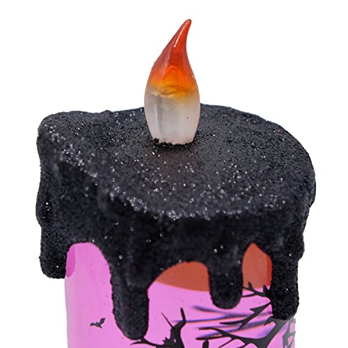 image for DDXJ Halloween Tornado Light Snow Globe Candle Decoration, Battery Ope