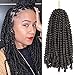 Ronsaen 8 Inch 4 Packs Spring Twist Hair Real Kanekalon Synthetic Crochet Braids Braiding Hair Extensions (8