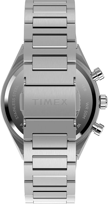 Q Continental Chronograph TW2Y55900 - Orologio da uomo da 40 mm, cinturino in acciaio inox e quadrante blu