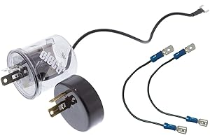 United Pacific 90649 LED Flasher w/Reverse Polarity Base & Extension Wires, 12-Volt, 20 Amp – ONE Unit w/Base & Extension Wires