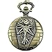 Engraved Tim Burton's Nightmare Before Christmas Pocket Quartz Men Watch Necklace Chain
