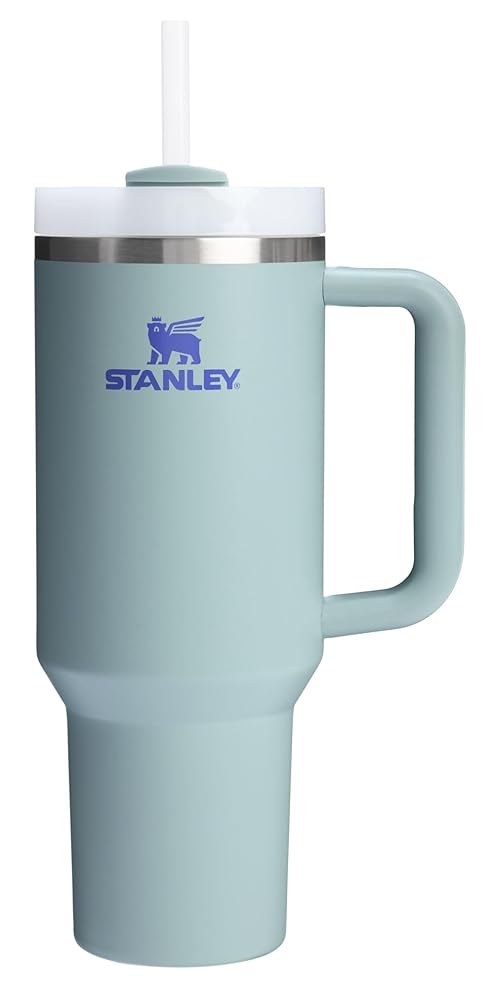 STANLEY Quencher H2.0 Tumbler with Handle and Straw 40 oz | Flowstate 3-Position Lid | Cup Holder Compatible for Travel | Insulated Stainless Steel Cup | BPA-Free | Exclusive Blue Cactus