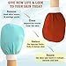 Elbahya Exfoliating Mitt Body Kessa Hammam - Body Tool Remover of Dead & Dry Skin or Keratosis Pilaris, Made of 100% Viscose Fiber (White Pack of 1)