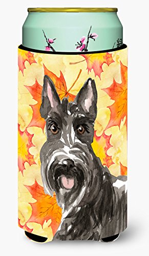 Caroline's Treasures CK1828TBC Fall Leaves Scottish Terrier Tall Boy Hugger Can…