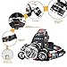 Boruit LED Headlamp 3xOriginal Cree XML L2 5800 Lumens Waterproof Headlight with Rechargeable 18650 Batteries Bright Adjustable Hands-Free Flashlight for Camping Running Hunting Reading Headband Light