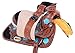 AceRugs 14 15 16 17 Turquoise Show Hand Carved Barrel Racing Western Horse Saddle TACK Set Premium Leather (Blue Floral, 17)thumb 4