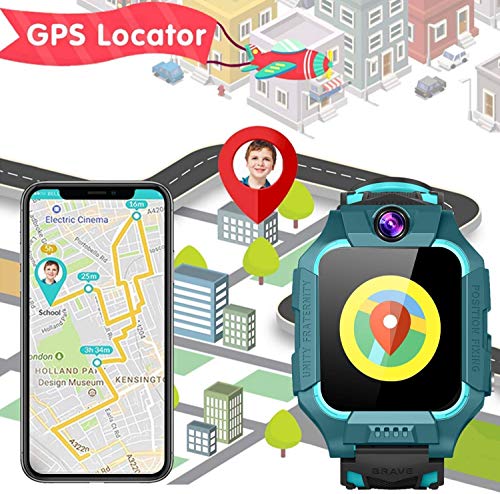 Waterproof-Kids-Smart-Watch-GPS-Tracker-Smartwatch-Phone-for-Boys-Girls-Smart-Watch-with-SOS-Two-Way-Call-Games-Touch-Screen-Digital-Wrist-Watch-Holiday-Toys-Birthday-Gifts-Green