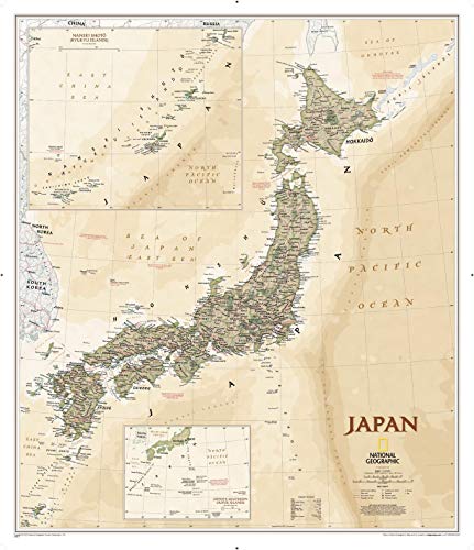 National Geographic Australia Executive Wall Map - Antique Style Art Print, 30.25x27.25 Inches