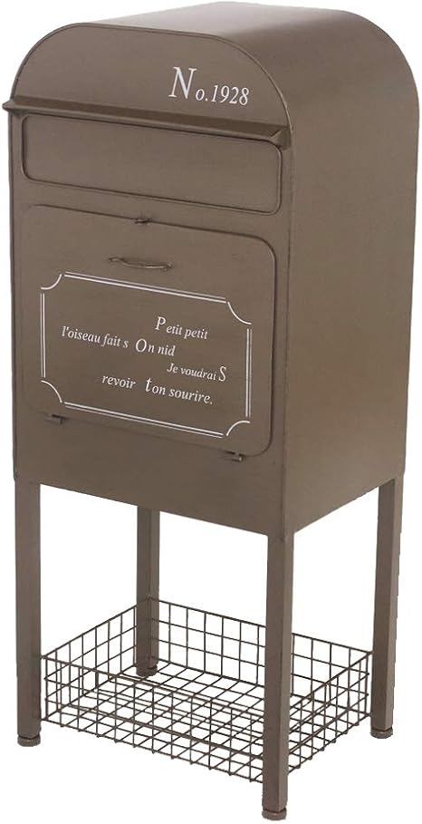 Amazon ヤマソロ ポスト 宅配ボックス スタンドポスト メールボックス 郵便受け スタンドタイプ アンティーク 大容量 新生活 オリビア 組立品 ブラウン 73 3 郵便受け メールボックス