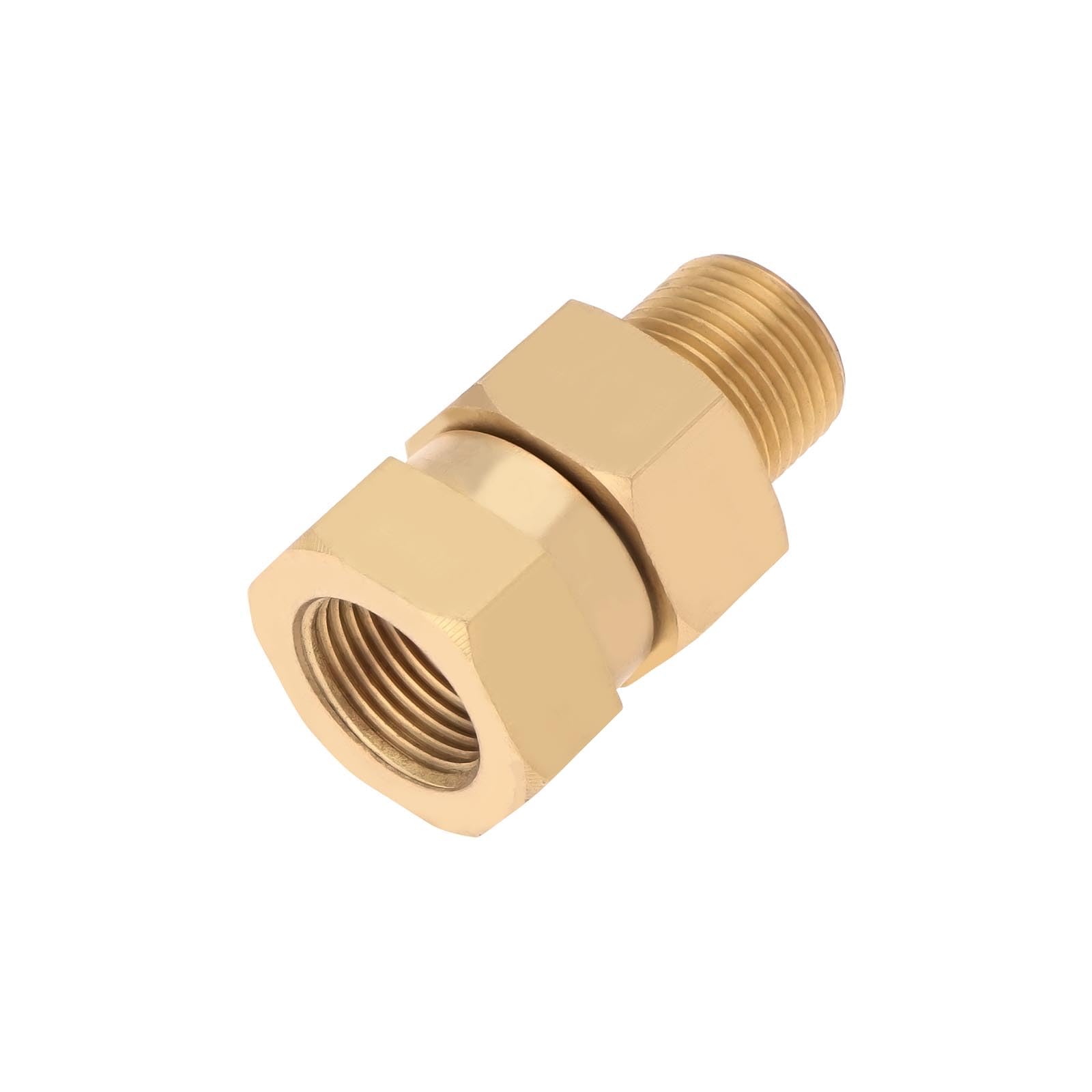 SG Store 3/8 Inch BSP Male to 3/8 Inch BSP Female Pressure Washer Swivels Joint Brass Hose Coupling Swivel Joint Pressure Washer Swivel Connector Brass Hose Fittings