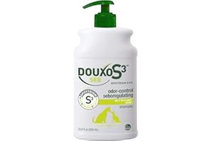 Douxo S3 Seb Shampoo, Contains 0.5% Ophytrium, Odor Control & Seboregulating, For Oily to Flaky Skin, Seborrhea, For Dogs and Cats, 16.9 fl. oz. (500mL)