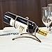 Artistic Spiral Bronze Tone Metal Single Bottle Tabletop Wine Holder Display Rack by MyGift