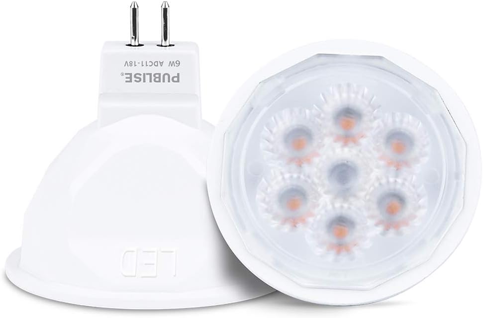 LED MR16 6W 500lm OSRAM LED 35W Halogen Equivalent Warm White Suit for Electronic Transformer Non-Dimmable GU5.3 ETL and UL Listed Pack of 10 (3000K, 12 Degree)