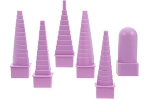 Artibetter Jewelry Wire Wrapping Mandrel Set 6pcs Plastic Wire Forming Tools round Triangle Square Mandrels