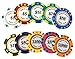 DA VINCI 14 Gram Clay Monte Carlo Poker Club Premium Quality Poker Chips Pack of 50 Chips