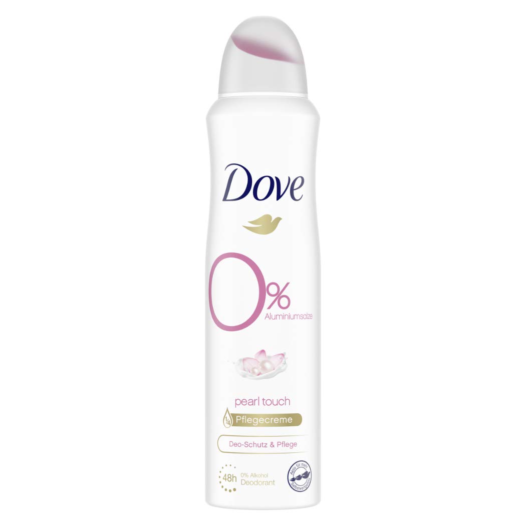 Dove Pearl Touch Deodorant Spray 150 ml without Aluminium Salts Pack of 6