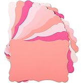 50 Pack Blank Kraft Cards Cardstock Thick Paper Brown Greeting Cards for DIY Gift Card Menus, Baby Shower and Wedding Invitations (Pink, 5 Colors, 4x6IN)