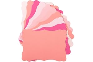 HOMTABLE 50 Pack Blank Kraft Cards Cardstock Thick Paper Brown Greeting Cards for DIY Gift Card Menus, Baby Shower and Wedding Invitations (Pink, 5 Colors, 4x6IN)