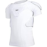 Dialudon Youth Boys Football Rib Protector Padded Compression for Football Baseball Basketball Paintball Shirt