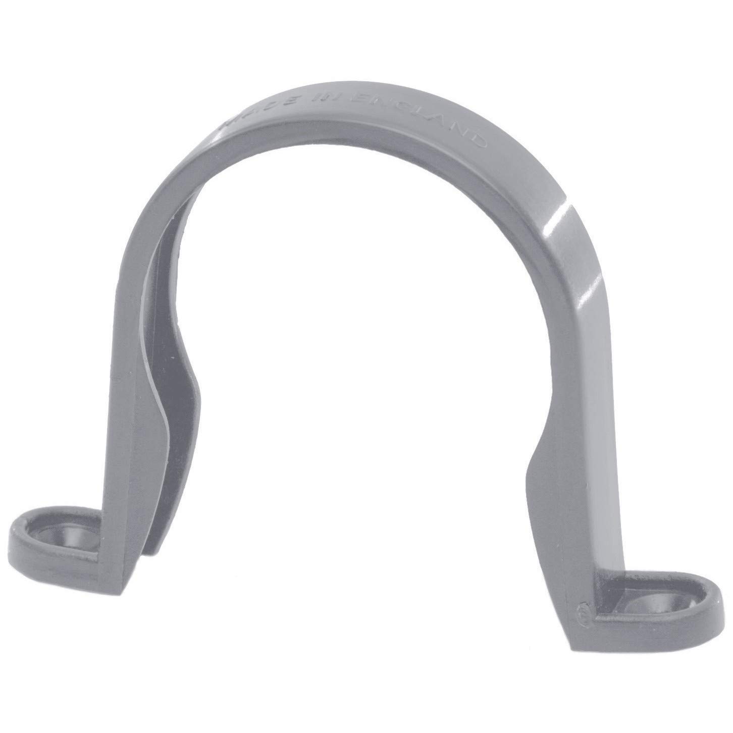 Pack of 4 (Four) x POLYPIPE Mini 53mm RM326 Grey Gutter Round DOWNPIPE Bracket for shed, Conservatory, Porch etc NOT for Standard House guttering which is 68mm