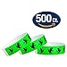 WristCo Green Frogs Tyvek Wristbands for Events - 500 Count - Comfortable Tear Resistant Paper Bracelets ID Wrist Bands for Concerts Festivals Admission Party Identification Tours