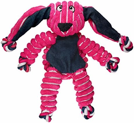 Kong Floppy Knots Bunny Dog Toy (Small/Medium) (Pink)