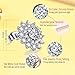 Roslynd 14K White Gold Plated Stud Earrings for Women, Girl, Professional, Hypoallergenic Cubic Zirconia Earring Studs