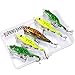 Burning Shark Frog Lure Topwater Fishing Lures with Plastic Tackle Box for Bass Trout Walleye Redfish Freshwater and Saltwater Fishing Baits,Pack of 5
