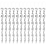 CandyHome 12 Pack Bird Repellent Reflective Scare Rods - Ornamental Spiral Deterrent Control Device Effective and Attractive Hanging Bird Repellent (12 Inch)