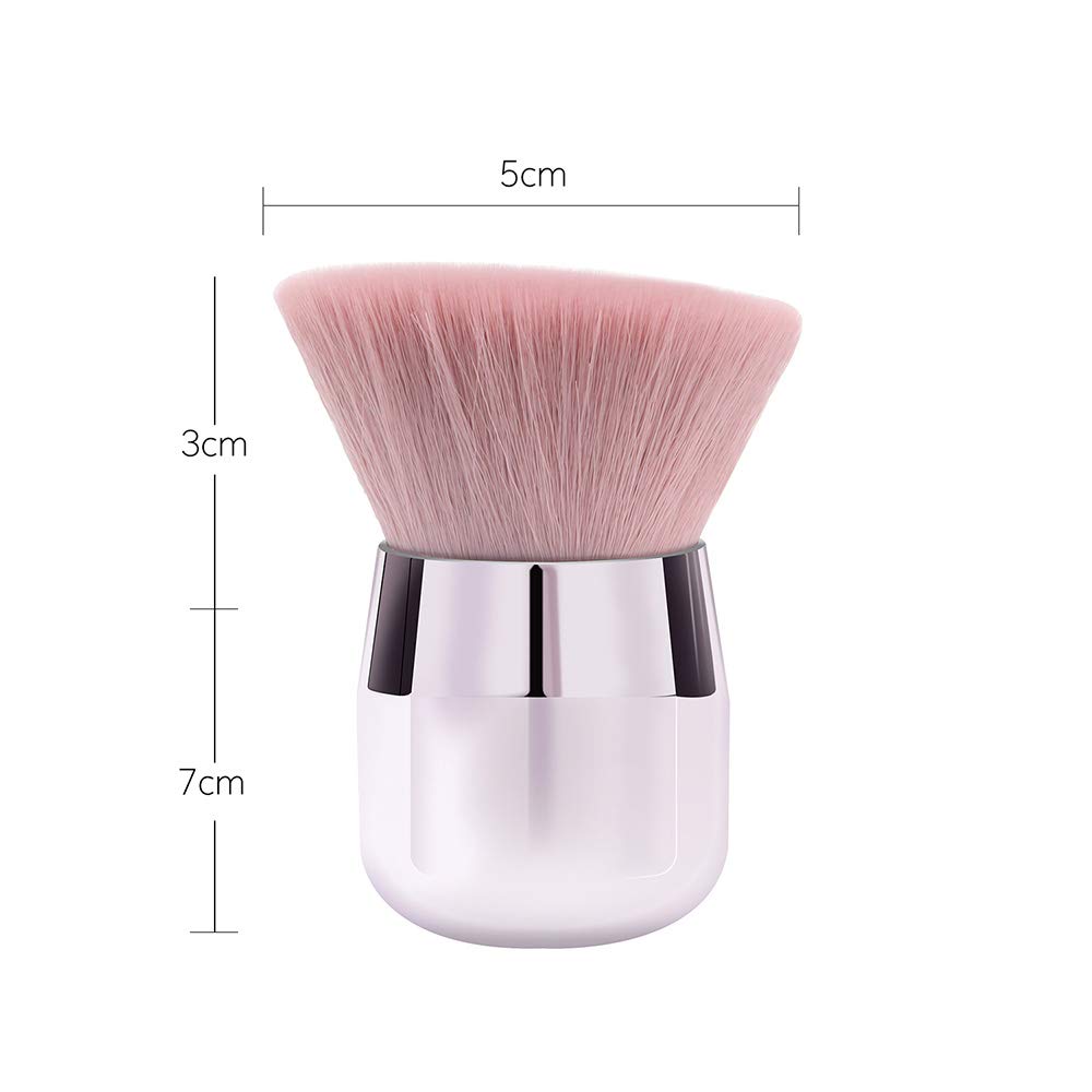 ENERGY Kabuki Powder Foundation Brush Portable Powder Brush Angled Large Face Blush Brush(Pink,Angled): Beauty