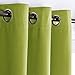 NICETOWN Blackout Curtain Window Drape Panel Noise Reducing Window Decoration Blackout Room Darkening Curtain for Kid's Room (1 Piece, 42 inches Width x 63 inches Length in Fresh Green)