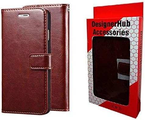 Designer Hub LG Stylus 3 Flip Flap Cover Case with Stand/Wallet/Card Holder (Brown)