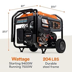 Generac 7,500-Watt Dual-Fuel Compatible Portable