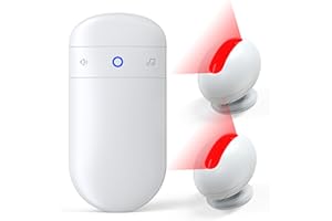 SECRUI Wireless Motion Sensor Doorbell -Indoor Motion Detector Alarm, Door Chime for Business/Store/Office Entrance, Entry Alert Bell with Buzzer, USB/Battery Powered (1 Receiver + 2 Motion Sensor)