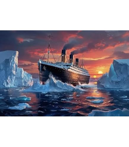 TITANIC パズル Amazon.com: EuroGraphics Titanic White Star Line 1000 Piece