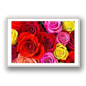 Framed Canvas Wall Art for Living Room, Bedroom Rose Flowers Canvas Prints for Modern Home Decoration Ready to Hang - 16"x24" inches