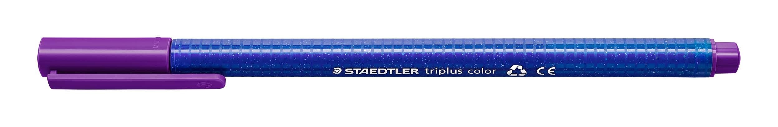 Staedtler 323 Triplus Colour Fibre-Tip Pens, 1.0 mm, Violet, Pack of 10