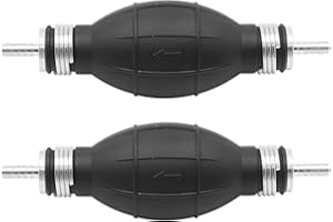 EATAKWARD 6mm 1/4" Rubber Vacuum Fuel Line Hand Primer Pump Bulb Type or Fuel Transfer Pump for Marine Boat Accessories 2PCS,