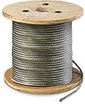 Galvanized Steel Aircraft Cable Wire 7x19 5/16" x 500'