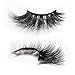 3D Mink Fake Eyelashes -100% Handmade 3D Mink Fur Eyelashes for Makeup with Natural Messy Volume Fluffy Long Hot Thick Fake Eyelashes& Reusable Wispy Lashes 3Pair Package (black-2)