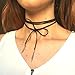 SUNSCSC Punk Gothic Stretch Tattoo Choker Elastic Tassel Leaves Pendant Long Black Velvet Chain Necklaces